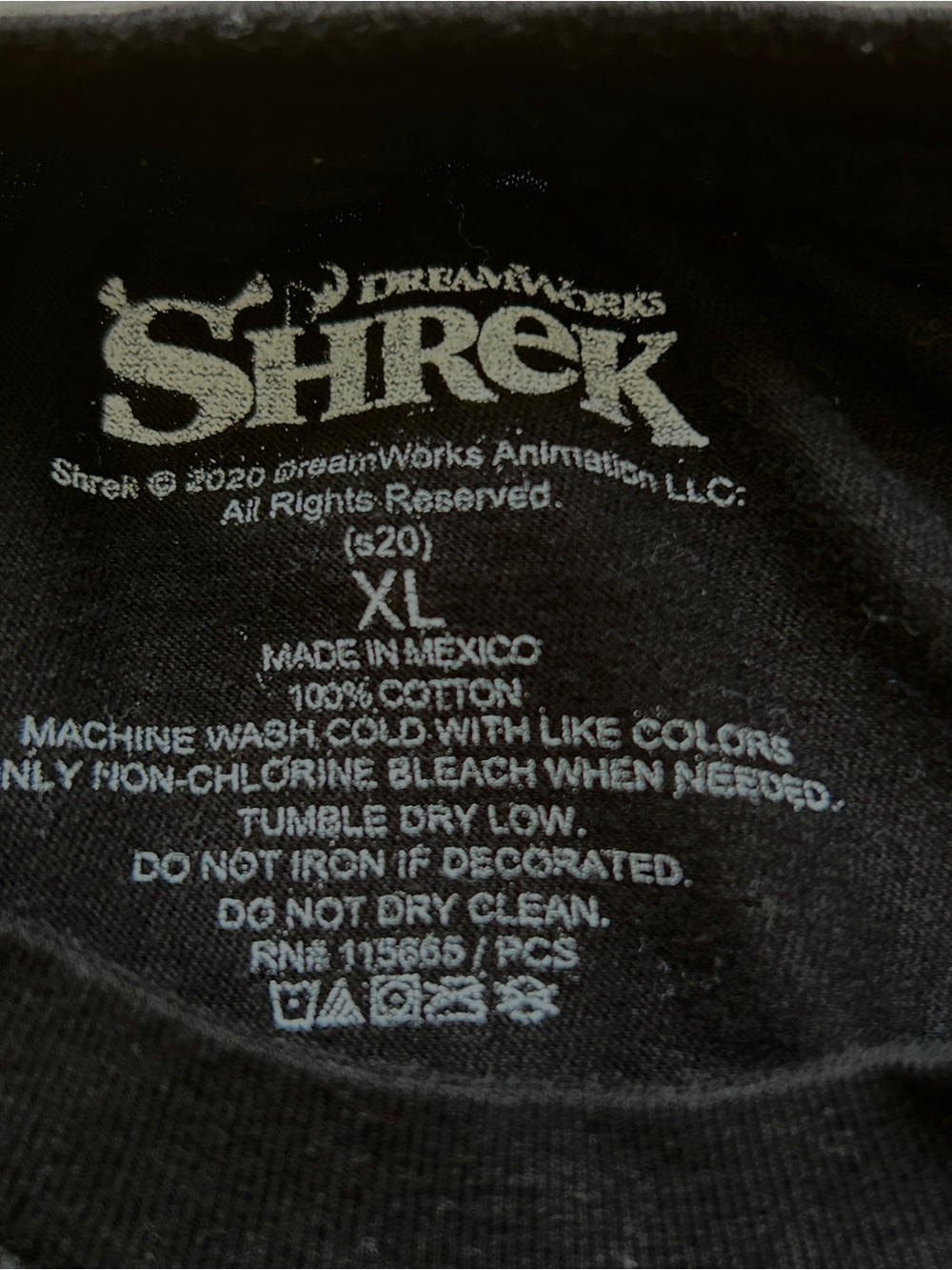 Shrek Dreamworks black iconic meme graphic t-shirt/tee- size XL - Picture 2 of 2